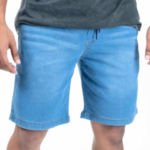 Denim Jogger Short-Light Blue