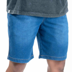 Denim Jogger Short-Mid Blue